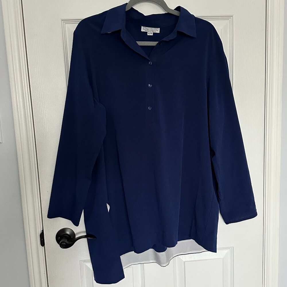 Tracy Moore by Freda’s Navy Blouse – Size XL